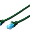Patch cable, RJ45 plug, straight to RJ45 plug, straight, Cat 5e, U/UTP, PVC, 1 m, green, DK-1512-010/G