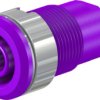 4 mm socket, flat plug connection, mounting Ø 12.2 mm, CAT III, purple, 23.3000-26