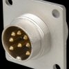 108105 Panel plug, front mounting, flange, IP68, 8-pin