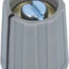 Rotary knob, 6 mm, plastic, gray, Ø 20 mm, H 15 mm, A2620068