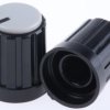 Pokrętło potencjometru oś: 6mm średnica: 13.3mm Okrągłe Plastik Czarny RS PRO