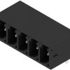 Pin header, 5 pole, pitch 3.81 mm, angled, black, 1793160000