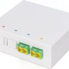FTTH connection box, singlemode, 2 x LC/APC duplex, (W x H x D) 80 x 30 x 80 mm, white, DN-931097