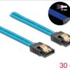 82127 SATA 6 Gb/s Cable UV glow effect blue 30 cm