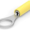 Insulated ring cable lug, 0.129-0.326 mm², AWG 26 to 22, 5 mm, yellow, 8-324075-1