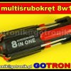 Multiśrubokręt / 8w1 / + latarka LED X-LIN