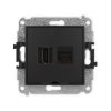 ICON Mechanizm gniazda HDMI 2.1, 8K + gniazda komp. poj. 1xRJ45, kat. 6A, 8-stykowy, bez pola opisowego czarny mat 12IGHKBO-86A