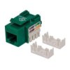 Moduł Keystone Rj45 Utp Cat5e Zielony Punch-Down