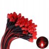 Dioda LED 5mm 12V czerw.;dyfuzyjna z przewodem 20cm;22mA;200mcd;