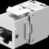77949 Keystone module, Cat.6a STP, RJ45 socket / LSA, white