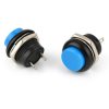 Przycisk chwilowy R13-507 - niebieski - 250V-3A - PB-02 - 16mm - monostabilny - okrągły