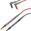 Measuring lead with (test probe, straight) to (4 mm plug, angled), 1.2 m, red/black/gray, PVC, CAT III, P TKS-2