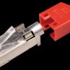 Hirose RJ45 connector Cat-5e, TM11, red