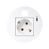 Meblowe gniazdo zasilające Simon 400 Flash 90 z USB-C i RJ45