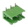 3-Way 5.08mm Right Angle PCB Header Open Ends Green 15A 300V