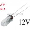 Żarówka 12V 75mA, miniaturowa biała; 0,9W ( 4mm )