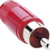 Złącze męskie RCA/Cinch STO 1 Lumberg STO 1-RD złącze męskie proste Ilość styków: 2 czerwony 1 szt.