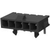 Pin header, 5 pole, pitch 3 mm, angled, black, 2-1445055-5