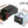 Przekaźnik 2x styk przełączne; 12VDC; z podstawką