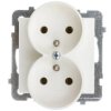 SONATA Gniazdo podwójne z/u ecru GP-2RRZ/m/27