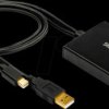 MDP2DVID2 Adapter monitor, mini-DP > DVI-I, USB-PD, black