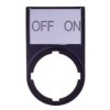 Tabliczka opisowa OFF-ON 50x30mm czarna prostokątna M22S-ST-GB10 216499