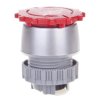 Napęd przycisku grzybkowego czerwony przez obrót SP22-B.