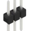 Pin header, 3 pole, pitch 2.54 mm, straight, black, 10046222