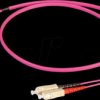 O0318FT.0,5 Duplex jumper SC-SC 50/125µ, OM4, erika violet, 0.5m