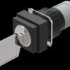 Key switch, 18 mm x 18 mm, square, 1 NC / 1 NO, Rest (a) - Maintained, Universal terminal, 2 x 0.5 mm, IP65, according to DIN EN