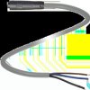 Sensor actuator cable, M8 cable socket, straight, A to open end, 3 pole, 5 m, PUR, gray, 3 A, 317131