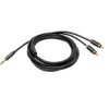 3-pin 3.5mm Jack Male to 2 RCA Chinch Male Stereo Cable 3m