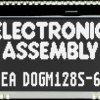 Graphic display, 128 x 64 character, FSTN, viewing area: 51 x 31 mm, EA DOGM128S-6