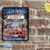 Out Run Sega Artwork on Rustic - Metal Sign