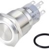 TRU COMPONENTS TC-10090940 Przycisk wandaloodporny LAS1-AGQ-11E/W/24V/S, 20 mm, 250 V/AC, 3 A, 1 szt.