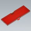 Front plate, PC, (W x H) 14 x 42 mm, red/transparent, B6800300