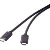 Renkforce RF-4381074 USB 3.2 Gen 2x2 USB-C Cable 1.5m 20Gbps Gold Plated Black