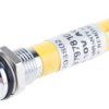 Lampka kontrolna do montażu panelowego 110V ac, Żółta 8mm LED Chrom Końcówka lutownicza RS PRO