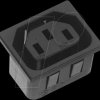 43R033121150 Socket for non-heating appliances C13, snap-in