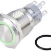 TRU COMPONENTS TC-10090932 Przycisk wandaloodporny LAS1-AGQ-11E/G/24V/S, 20 mm, 250 V/AC, 3 A, 1 szt.