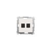 Gniazdo komputerowe 2xRJ45 kat. 6 biały mat T62.01/111 Simon55 Kontakt-Simon