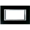 AXOLUTE Ramka 1 pojedyncza prostokątna 4 moduły czarne szkło HA4804VNN LEGRAND