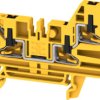 Through terminal block, push-in connection, 2.5 mm², 24 A, 8 kV, black/yellow, 2847450000