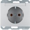 K.5 Gniazdo schuko polem opisowym aluminium 47397003 HAGER