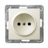 IMPRESJA Gniazdo pojedyncze bez uziemienia ecru GP-1Y/m/27 OSPEL