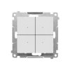 Simon 55 Łącznik/przycisk 4-krotny elektroniczny (moduł) Jasnoszary mat TEW4.01/114