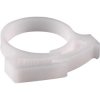 Tubing clip, for pipes and conduits, max. bundle Ø 10 mm, POM, natural, (L x W x H) 21 x 21 x 21 mm, 191-10029