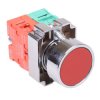 Techna PtecMetPNRed Red Flush Push Button Switch Metal 10A 1NO-1NC