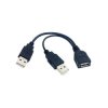 Kabel USB 2.0 Wt.A x2 / gn.A OTG HOST 20cm