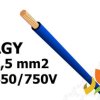 Przewód LGY 2,5 mm2 c.niebieski (450/750V) kabel montażowy giętki H07V-K (krążki 100m) 4520142 LAPP KABEL